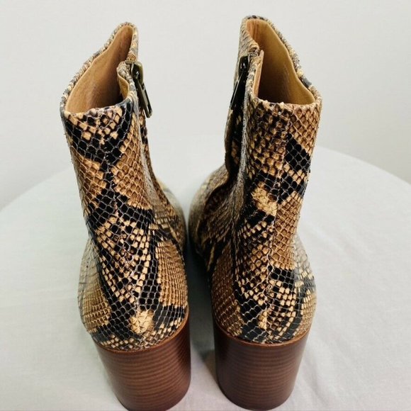 Madewell $199 Fiona Boot In Snake Embossed Leather MA449 - Picture 5 of 9